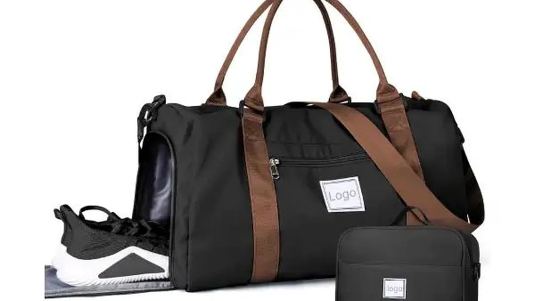 Assortment of wholesale duffle bags in barrel, square and gym styles