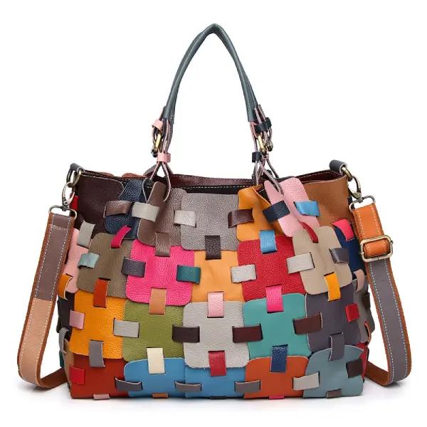 Patchwork Woven Crossbody