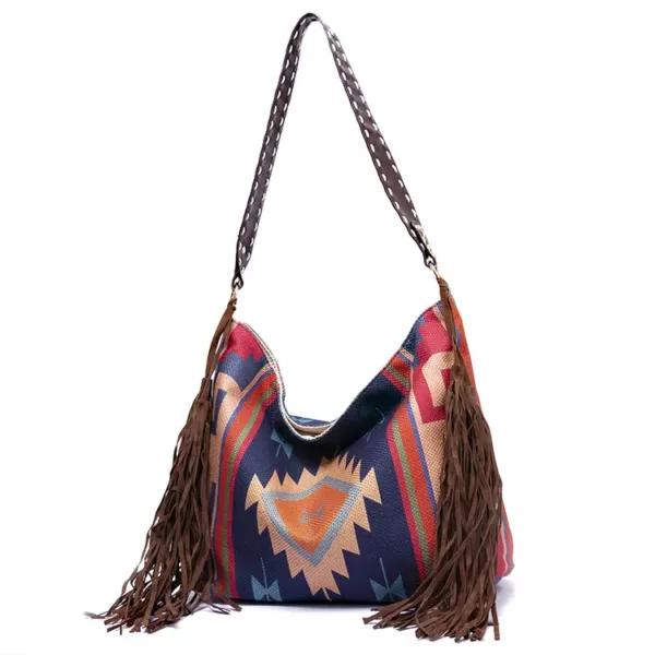 Woven Tassel Cotton-Linen Bag